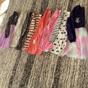 Girl’s long sleeve dress bundle, 8 in all! Sz 12, gently loved. 1 NWT,multibrand